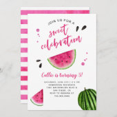 Watermelon Sweet Celebration Birthday Party Einladung (Vorne/Hinten)