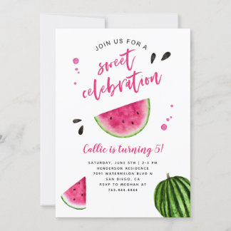 Watermelon Sweet Celebration Birthday Party Einladung