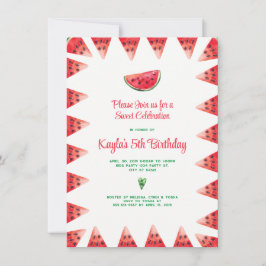 Watermelon Sweet Celebration Geburtstag Einladunge Einladung