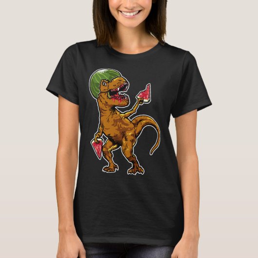 Watermelon T - Rex Dinosaur Watermelon Lover T-Shirt (Vorderseite)
