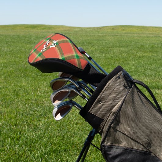 Watermelon Tartan Golf Head Cover Golf Headcover (In SItu)
