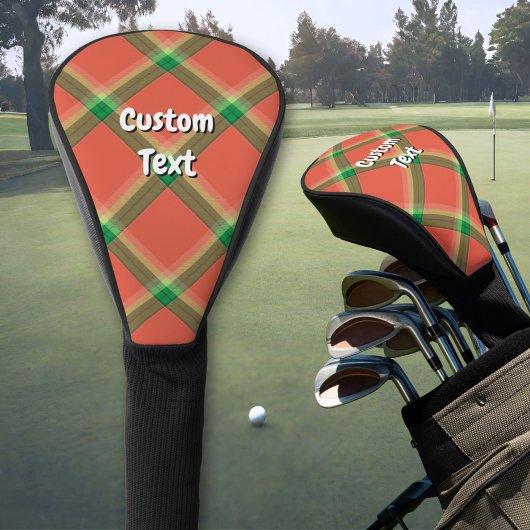 Watermelon Tartan Golf Head Cover Headcover