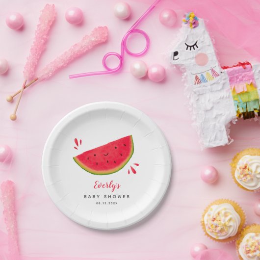 Watermelon Theme Kinderdusche Pappteller (Party)