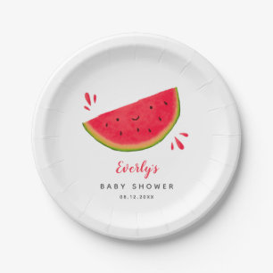 Watermelon Theme Kinderdusche Pappteller