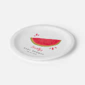 Watermelon Theme Kinderdusche Pappteller (Schrägansicht)