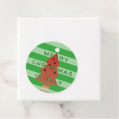 Watermelon Tree Weihnachten im Juli Grün Streifen Geschenkanhänger (Beispiel)