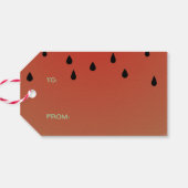 Watermelon Tree Weihnachten im Juli Grüner Streife Geschenkanhänger (Rückseite Horizontal)