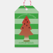 Watermelon Tree Weihnachten im Juli Grüner Streife Geschenkanhänger (Vorderseite)