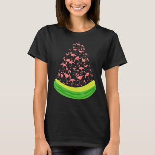 Watermelon Tropischer Vogel Exotic Pink Flamin T-Shirt