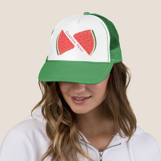 Watermelon Trucker Hat - Benutzerdefinierter Text Truckerkappe (Beispiel)
