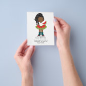 Watermelon Tutu American Black Girl Birthday Party Flyer (Gruppe)