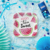 Watermelon Two Sweet Birthday Party Pappteller (Party)