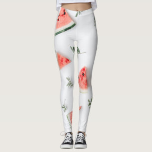 WATERMELON UND BLÄTTER LEGGINGS