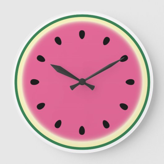 Watermelon Wall Clock Große Wanduhr (Vorderseite)