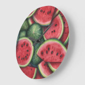 Watermelon Wall Clock Große Wanduhr (Winkel)