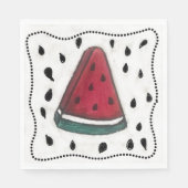 Watermelon Watercolor Paper Napkin Luncheon Serviette (Vorderseite)