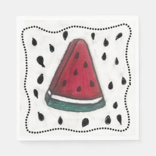 Watermelon Watercolor Paper Napkin Luncheon Serviette