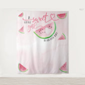 Watermelon Watercolor Pink Girl Babydusche Wandteppich (Vorderseite)