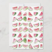 Watermelon Watercolor Summer Pool Party Einladung (Rückseite)