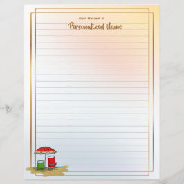 Watermelon Waves Linedpapier