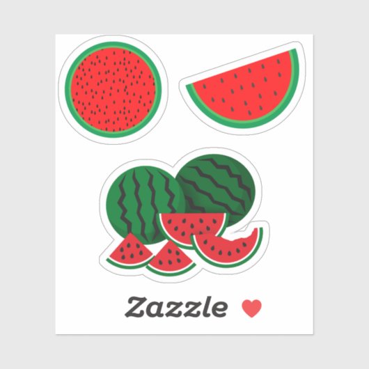Watermelon Wedges Aufkleber (Blatt)