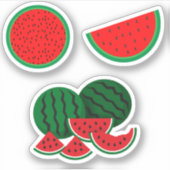 Watermelon Wedges Aufkleber (Vorderseite)