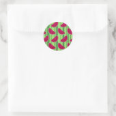 Watermelon Wedges Muster Runder Aufkleber (Tasche)