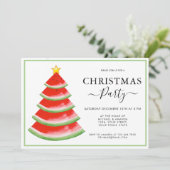 Watermelon Weihnachts-Party Einladung (Stehend Vorderseite)