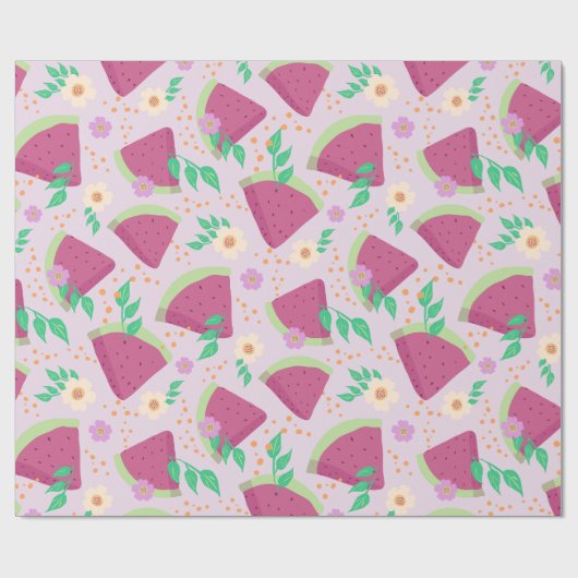 Watermelone-Früchte Sommernahrung Geschenkpapier (Flach)