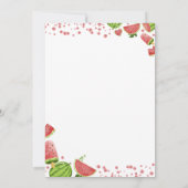 Watermelone im Sommer in einem Melon zum Geburtsta Einladung (Rückseite)