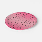 Watermelone Schwarze Seeds Sommermäuse Juicy Pink Pappteller (Schrägansicht)