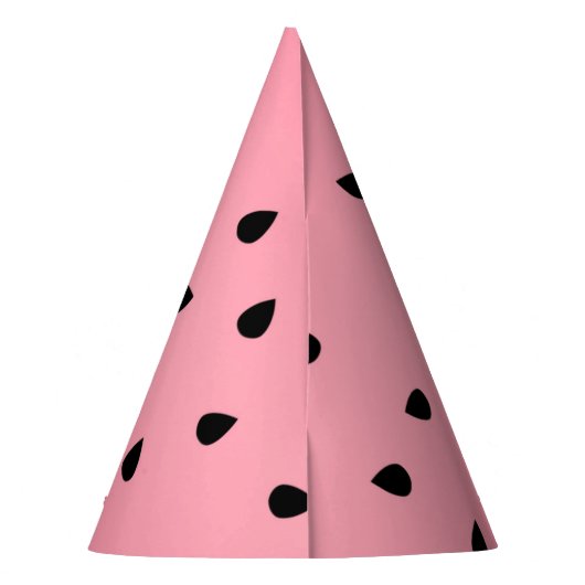 Watermelone Schwarze Seeds Sommermäuse Juicy Pink Partyhütchen (Rückseite)