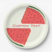 Watermelons Paper Tellers - Ihr Text - Name Pappteller (Vorderseite)