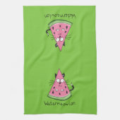 Watermeowlon Watermelon Cat Funny Kittuch Geschirrtuch (Vertikal)