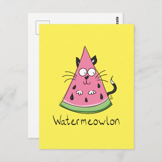 Watermeowlon Watermelon Falknerei - Falconeria Loc Postkarte (Vorne/Hinten)