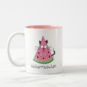 Watermeowlon Watermelone Cat Funny Café Tasse