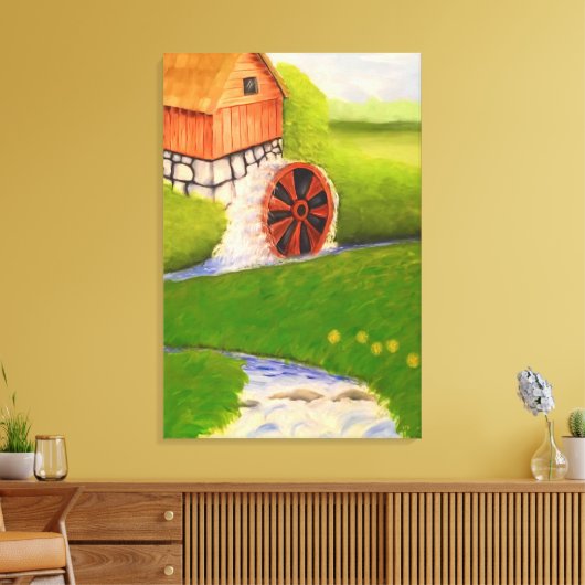 Watermill Leinwanddruck (Insitu (Wohnzimmer))