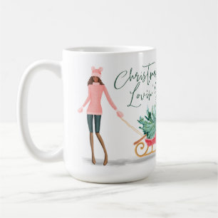 Waterolor Christmas Lovin' Girl del Malcantone Kaffeetasse