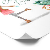 Waterolor Christmas Lovin' Girl del Malcantone Poster (Ecke)