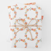 Waterolor Pumpkins fallen Herbst Wrapping Paper Geschenkpapier Set (Beispiel)