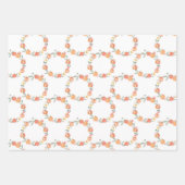 Waterolor Pumpkins fallen Herbst Wrapping Paper Geschenkpapier Set (Vorderseite)