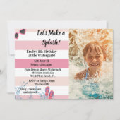 Waterpark Birthday Pool Sommer Giro Birthday Einladung (Vorderseite)