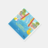 Waterpark Slide Child's Birthday Party Serviette (Ecke)
