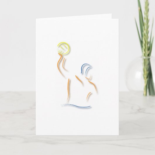 Waterpolo Greeting Card Karte (Vorderseite)