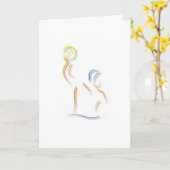 Waterpolo Greeting Card Karte (Gelbe Blume)