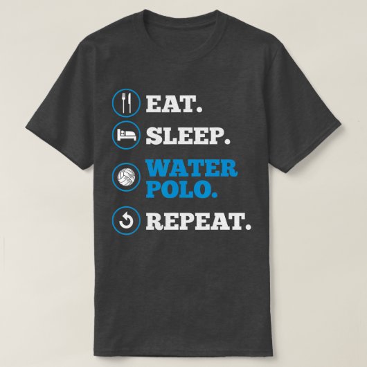 Waterpolo Player Eat Sleep Water Polo Repeat Coach (Design vorne)