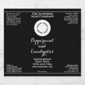 Waterproof black cosmetics bottle label add logo schaumweinetikett (Einzelnes Label)
