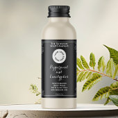 Waterproof black cosmetics bottle label add logo schaumweinetikett