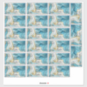 Waterproof Blue Gold Foil Cosmetics Bottle Label (Blatt)