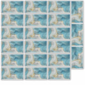 Waterproof Blue Gold Foil Cosmetics Bottle Label (Vorderseite)